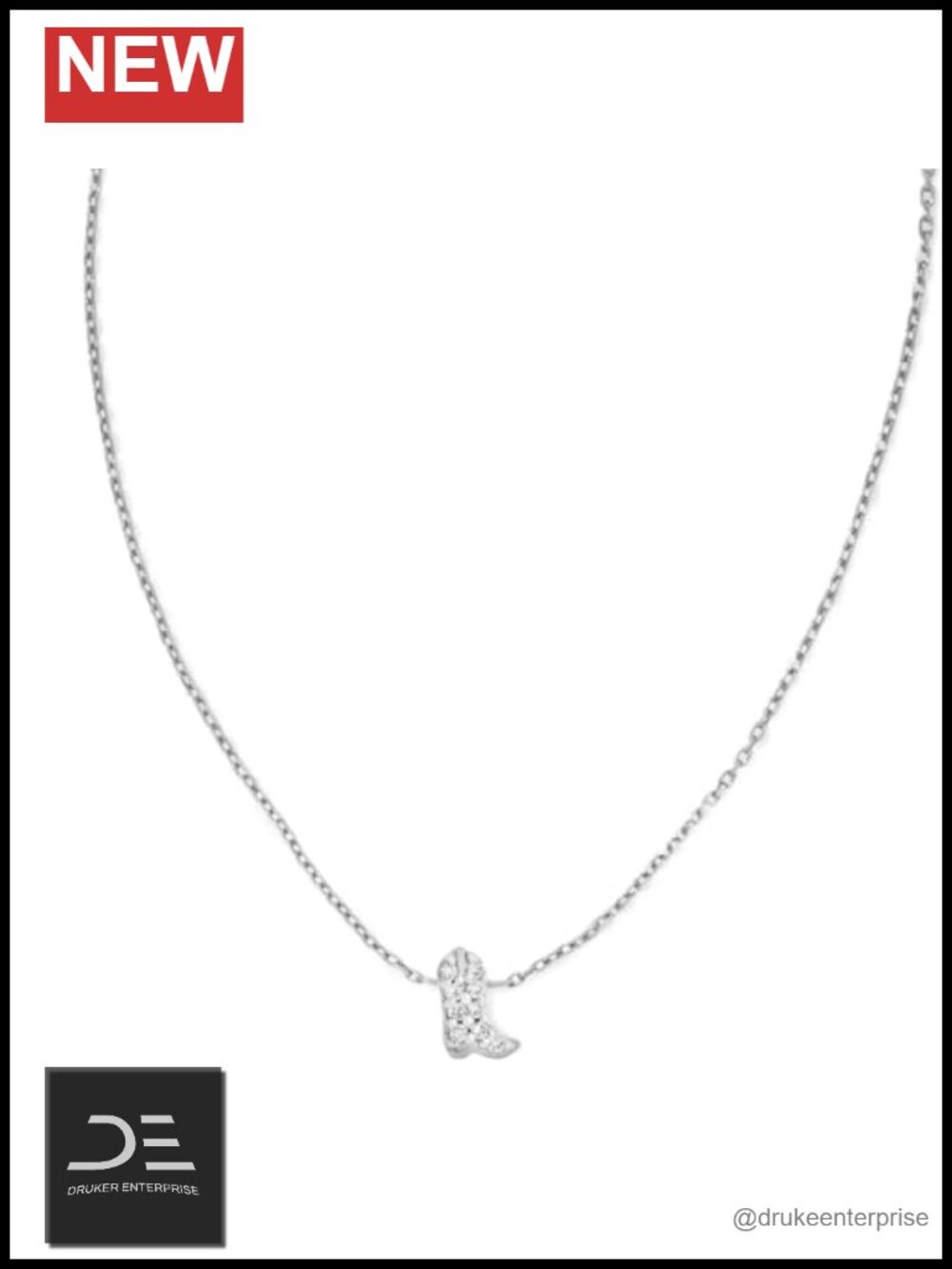 Kendra Scott Tiny Cowboy Boot 18k Gold Pendant Necklace